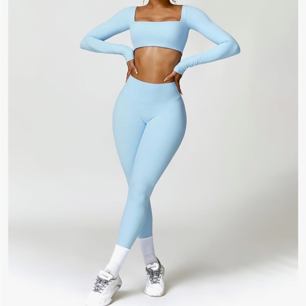 Light Blue Women's Activewear Set